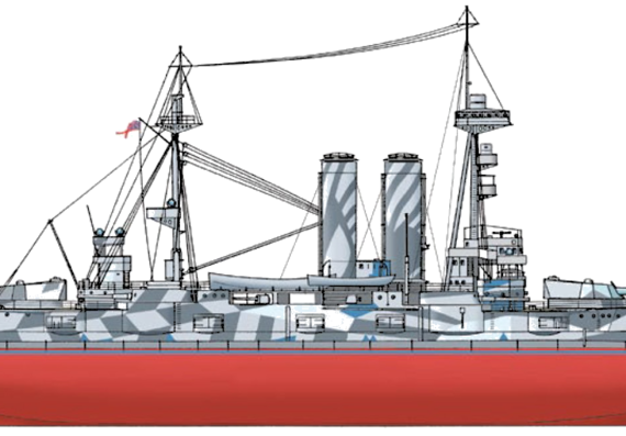 HMS Commonwealth [Battleship] (1918) - drawings, dimensions, pictures